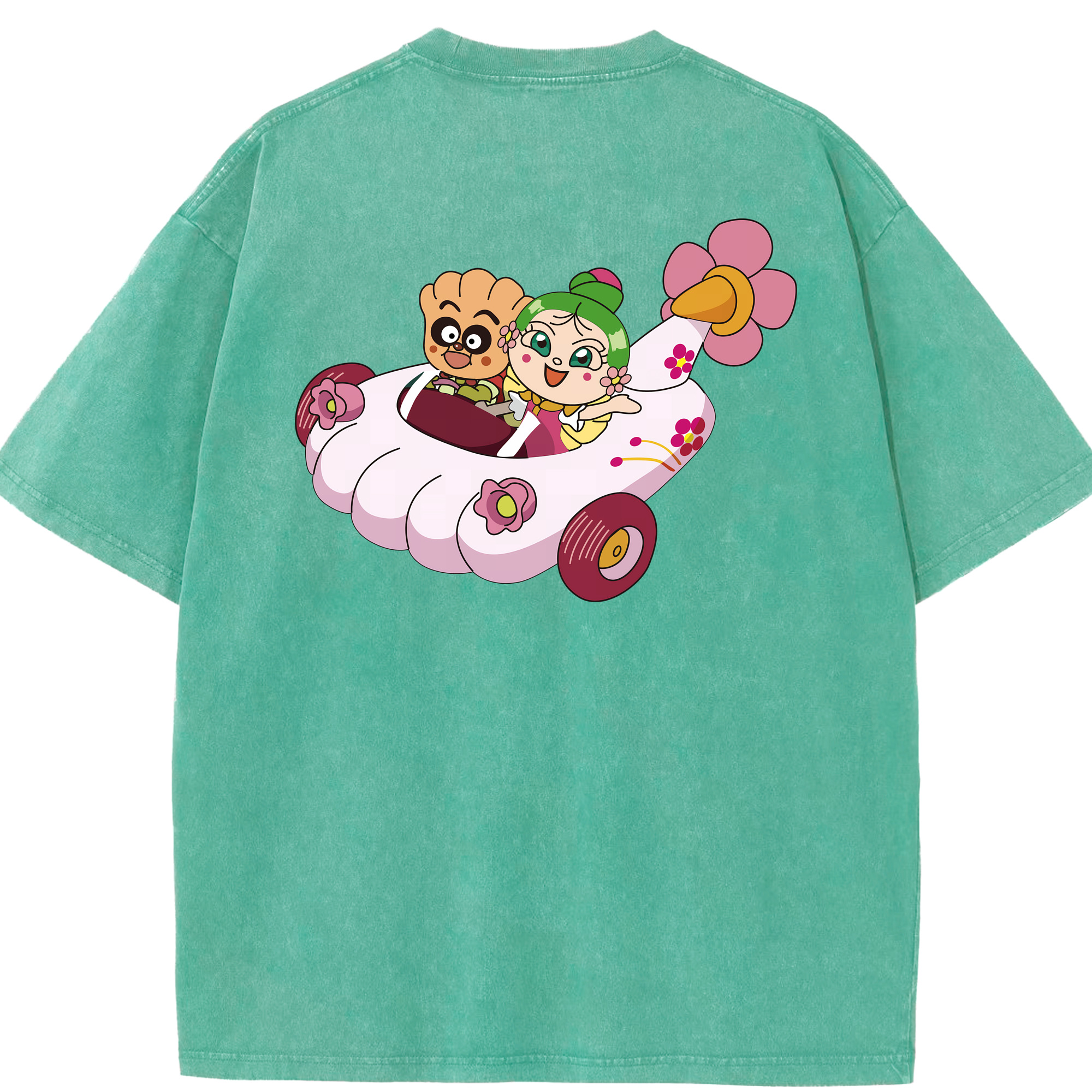 （画像用） アンパンマン Anpanman 綿100% ヴィンテージ風 半袖Tシャツ（背面プリント）